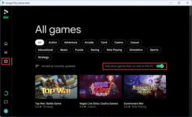 วิธีเล่นเกม Android บน Windows 11