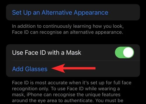 iPhone의 Face ID에 안경을 추가하는 방법