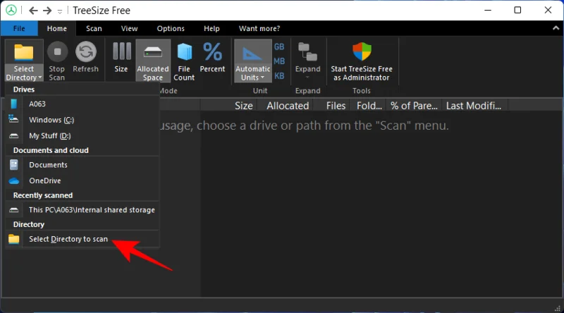 วิธีตรวจสอบพื้นที่ใช้งานบน Android จากพีซี Windows ผ่าน MTP