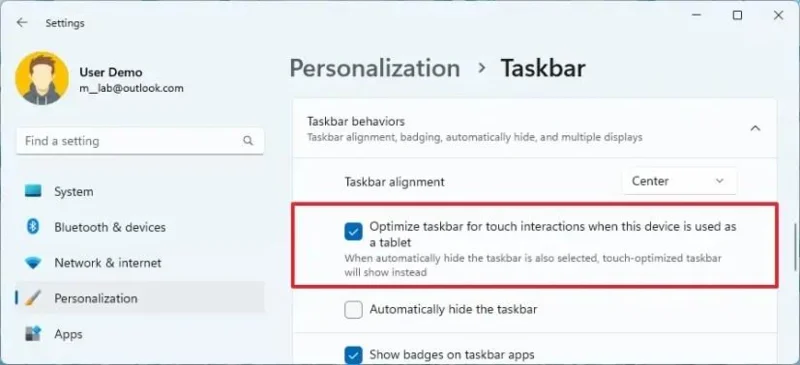วิธีเปิดใช้งานแถบงานใหม่สำหรับระบบสัมผัสบน Windows 11