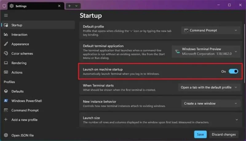 วิธีเปิด Windows Terminal เมื่อเริ่มต้นระบบบน Windows 11