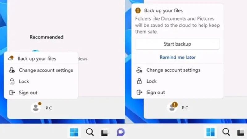 วิธีปิดการใช้งานการแจ้งเตือนบัญชีเมนู Start ใน Windows 11 23H2
