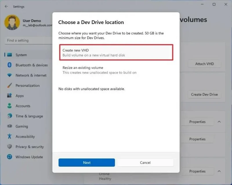 วิธีสร้าง Dev Drive บน Windows 11