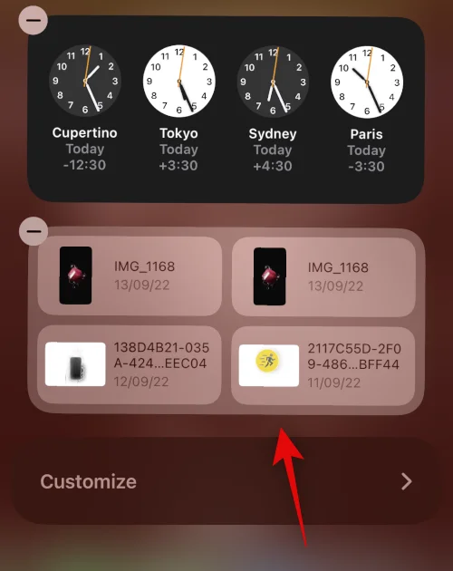 iOS 16의 iPhone에서 위젯을 관리하는 방법