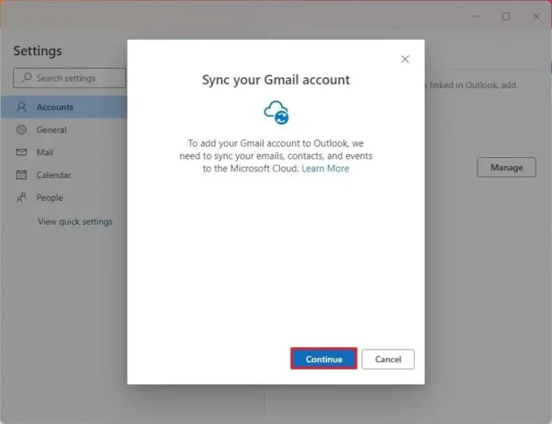 วิธีเพิ่มบัญชี Gmail ลงในแอป Outlook ใหม่บน Windows 11