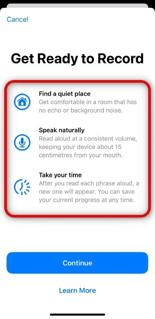 iOS 17を搭載したiPhoneでパーソナルボイスを設定して使用する方法