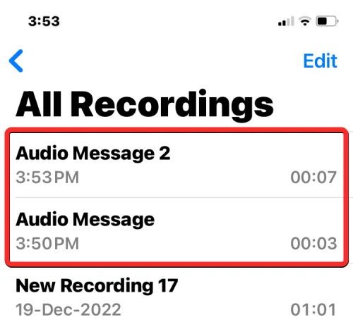 iOS 17을 사용하여 iPhone의 음성 메모에 음성 메시지를 저장하는 방법
