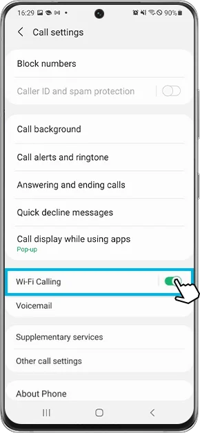 Android에서 WiFi 통화를 끄는 방법 [Samsung, Oneplus 등]