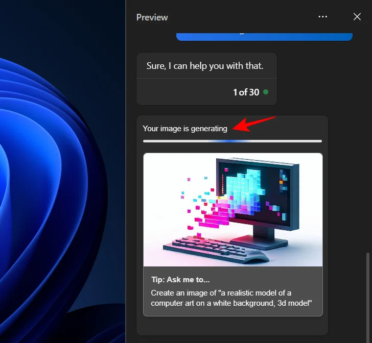 Windows Copilot을 사용하여 AI 이미지를 생성하는 방법