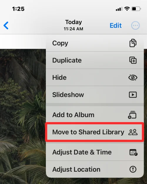 IOS 16: 사진 앱의 공유 라이브러리로 사진을 전송하는 방법