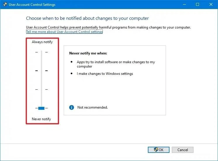 วิธีเปลี่ยนการตั้งค่าการควบคุมบัญชีผู้ใช้ (UAC) ใน Windows 10