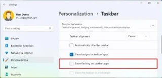วิธีปิดการใช้งานแอพที่กระพริบในแถบงานบน Windows 11