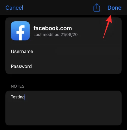 iPhone에 저장된 비밀번호에 메모를 추가하는 방법