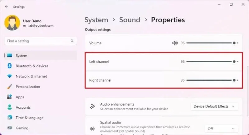 วิธีเปลี่ยนระดับความสมดุลของเสียงใน Windows 11