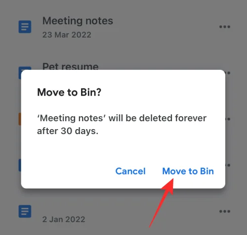 iPhone의 Google 드라이브에서 파일을 삭제하는 방법