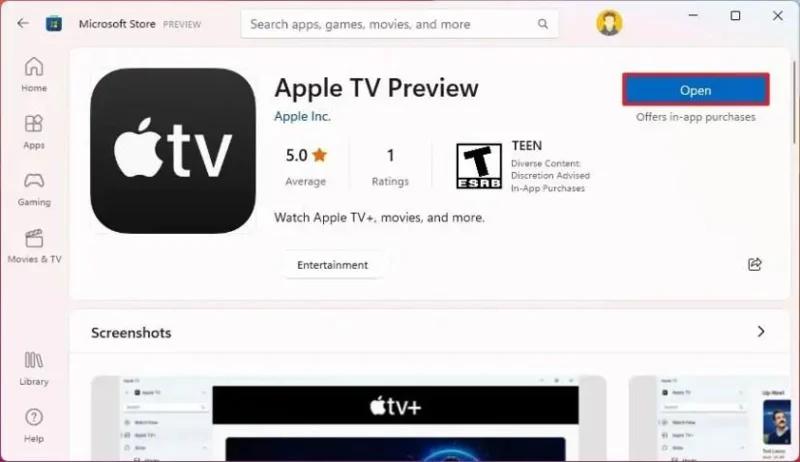 วิธีติดตั้งแอป Apple TV (อย่างเป็นทางการ) บน Windows 11