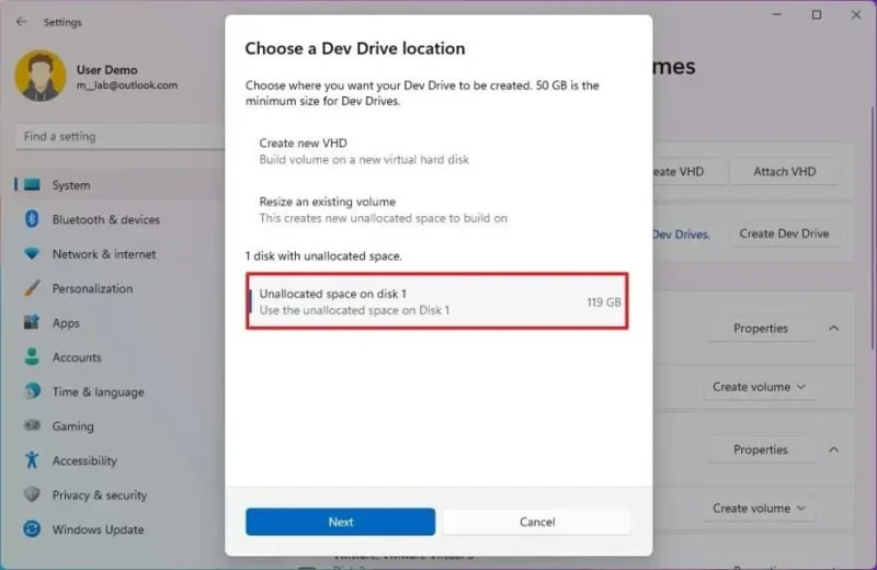 วิธีสร้าง Dev Drive บน Windows 11