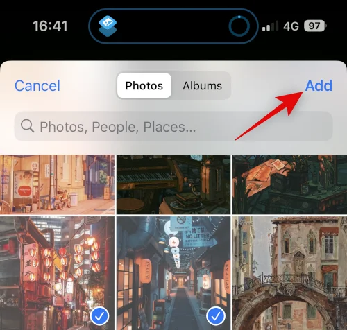iPhone에서 두 장의 사진을 나란히 넣는 방법