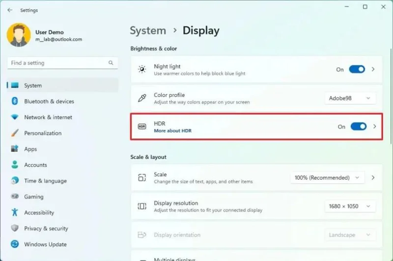 วิธีการตั้งค่าวอลเปเปอร์ HDR (JXR) บน Windows 11
