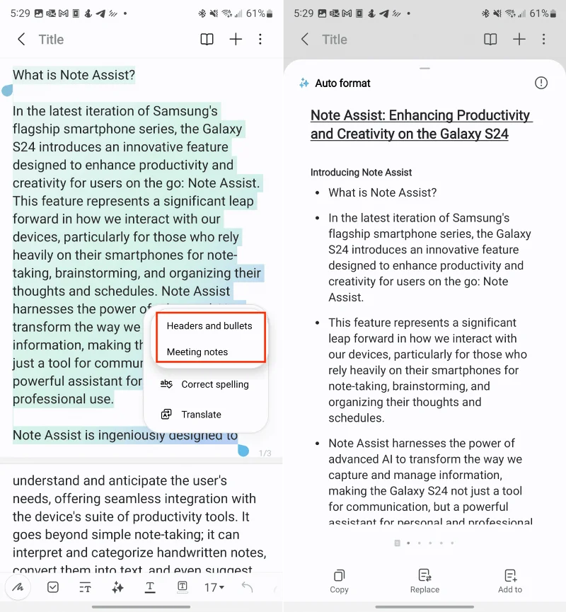 How to Use Note Assist on Galaxy S24