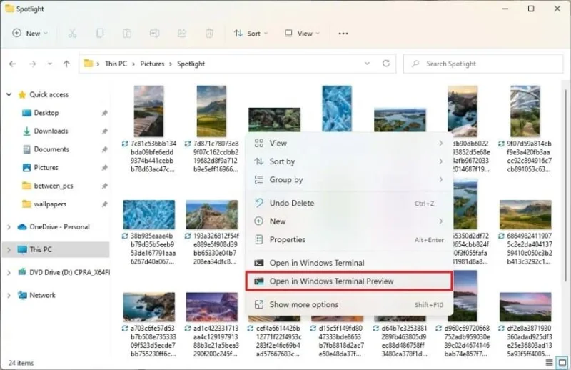 วิธีดาวน์โหลดอิมเมจเดสก์ท็อปคอลเลกชัน Spotlight บน Windows 11