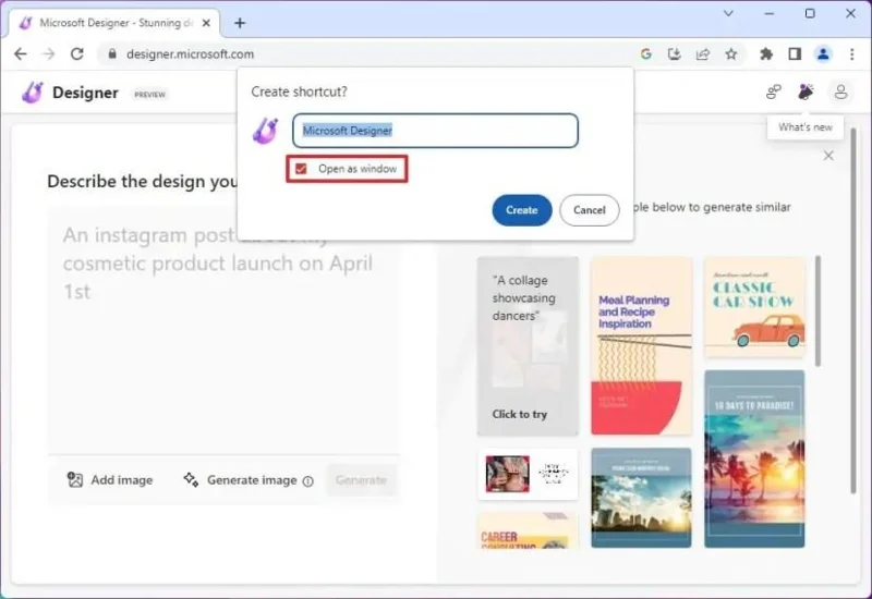 วิธีติดตั้ง Microsoft Designer เป็นแอปบน Windows 11