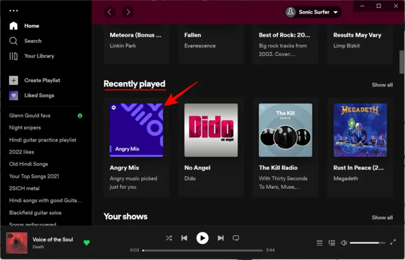 PC나 휴대폰의 Spotify에서 틈새 믹스를 찾는 방법