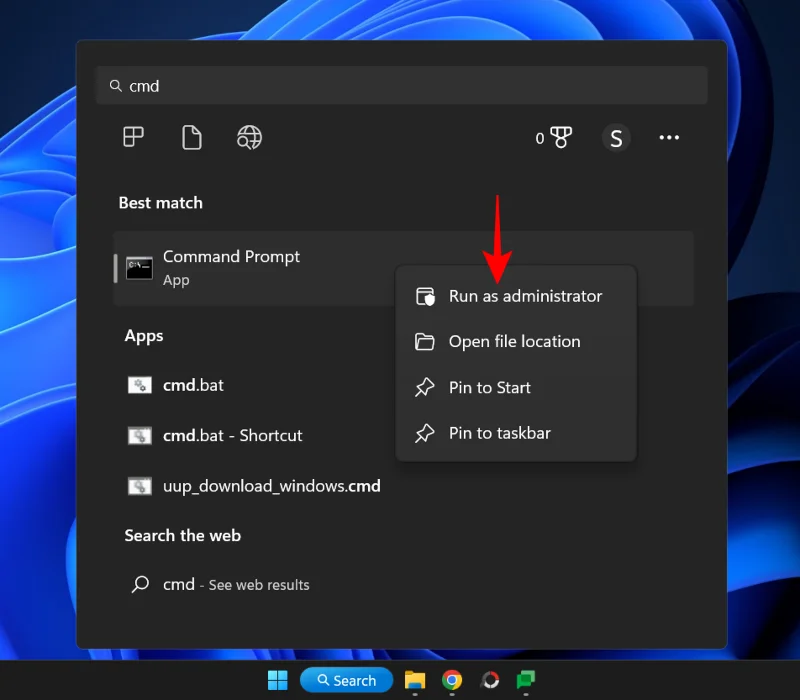 Run Command Prompt as Administrator