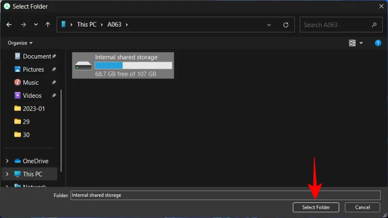 วิธีตรวจสอบพื้นที่ใช้งานบน Android จากพีซี Windows ผ่าน MTP