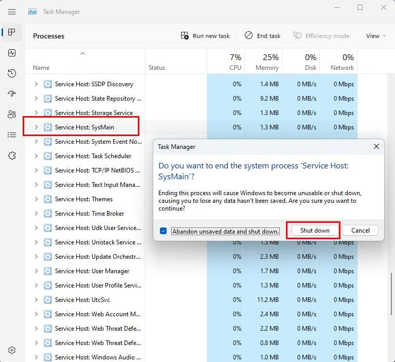 Windows 11：启用或禁用Superfetch