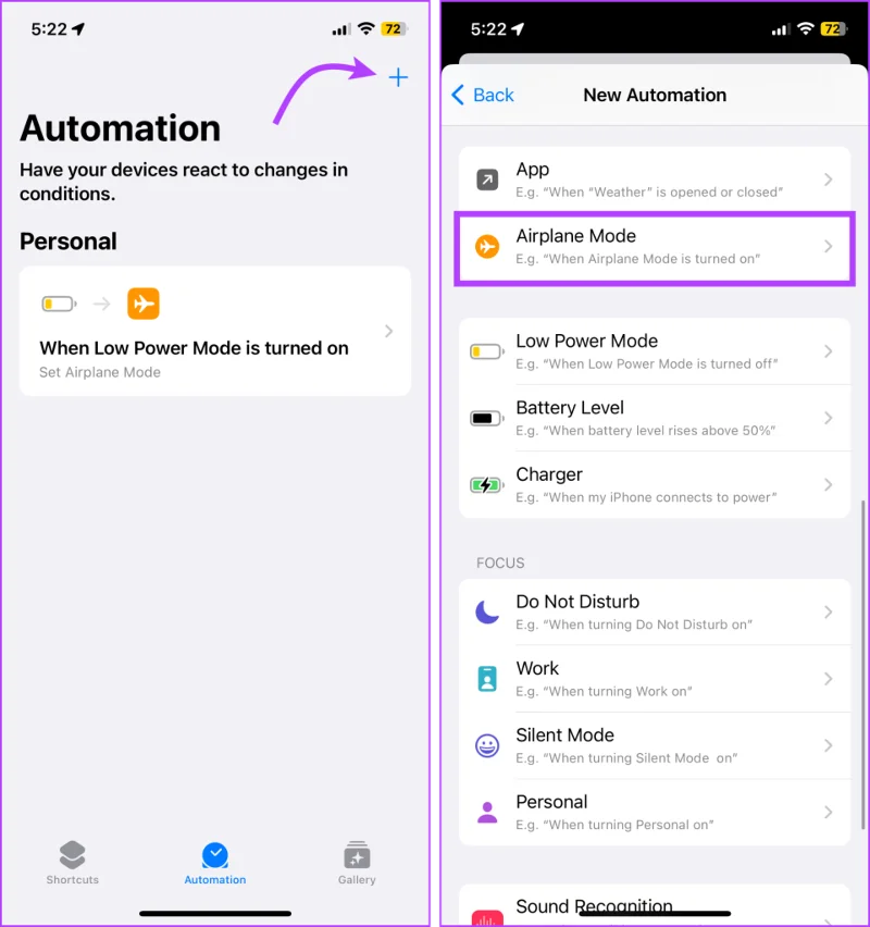 Hoe u de vliegtuigmodus automatisch in- of uitschakelt op iOS