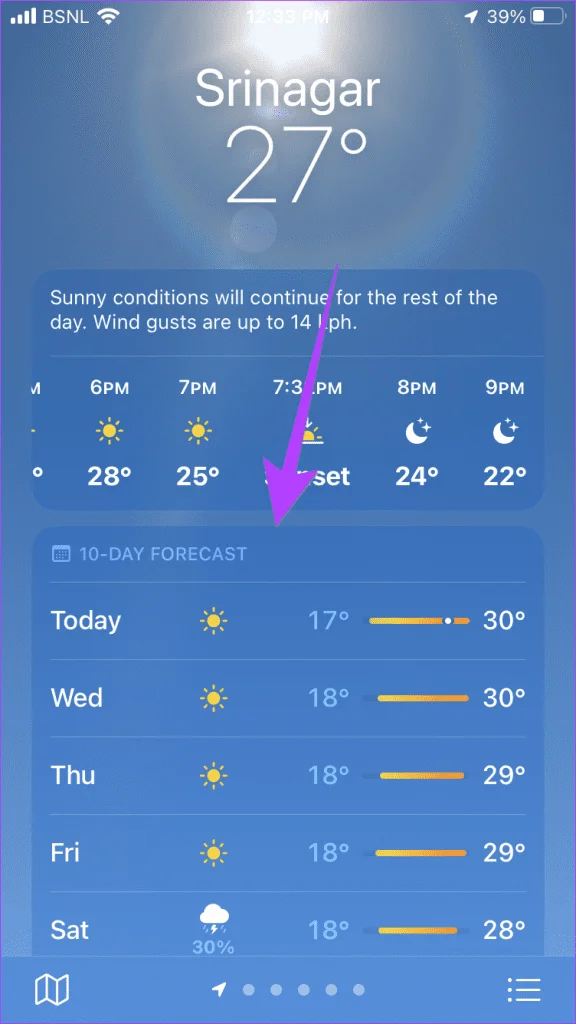 Pronóstico de 10 días