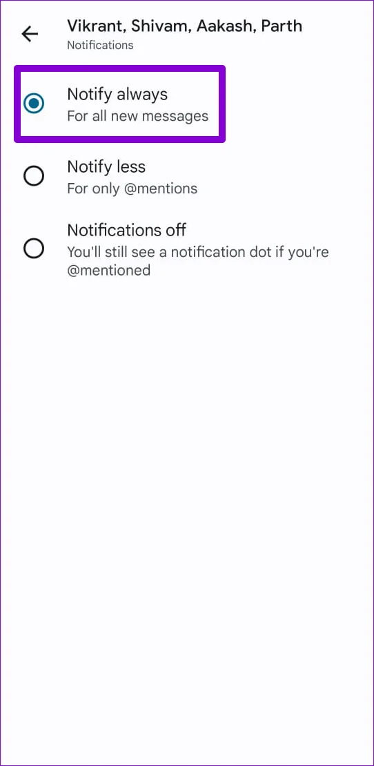 6 correzioni quando le notifiche dell'app Google Chat non funzionano