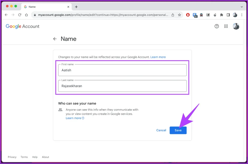 Come cambiare il nome Gmail su desktop e dispositivi mobili