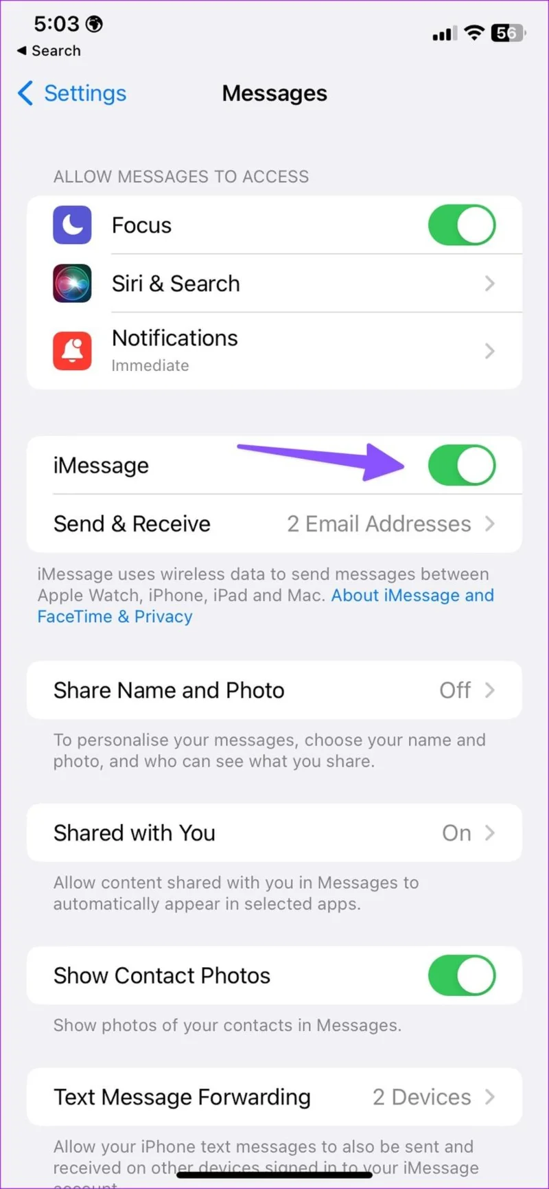 Top 10 manieren om berichten te repareren die niet synchroniseren tussen iPhone en iPad