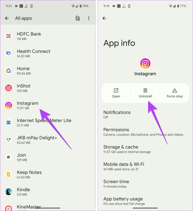 Top 5 manieren om Instagram-chatthema's te repareren die niet worden weergegeven of werken op Android en iOS