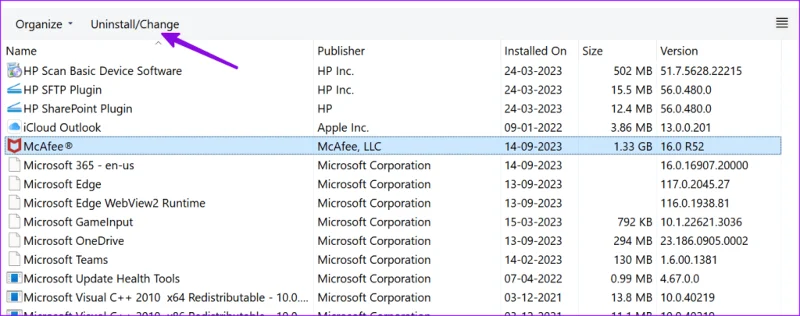 Comment désinstaller complètement McAfee sous Windows