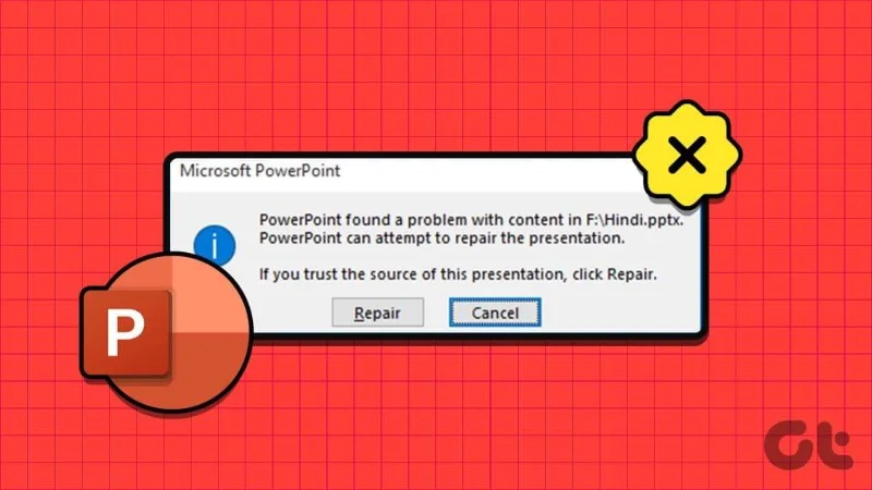 أفضل 6 طرق لإصلاح PowerPoint الذي وجد مشكلة في المحتوى على Windows