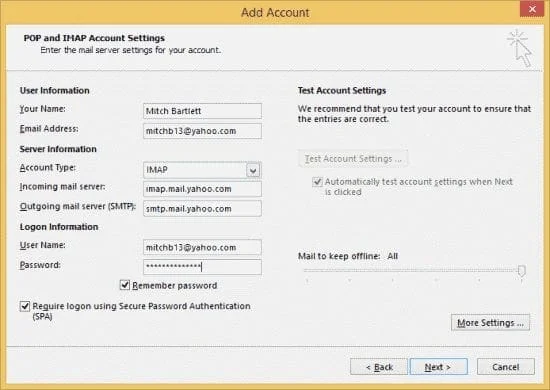 Cómo conectar Outlook a Yahoo