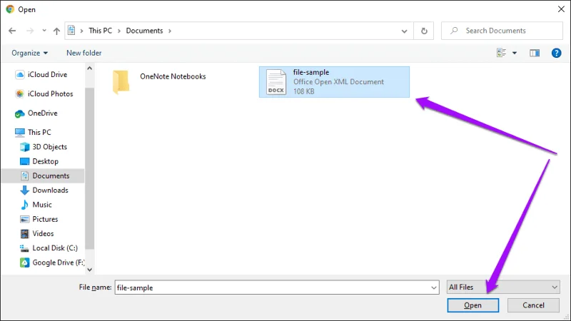 Come convertire file DOCX in documenti Google