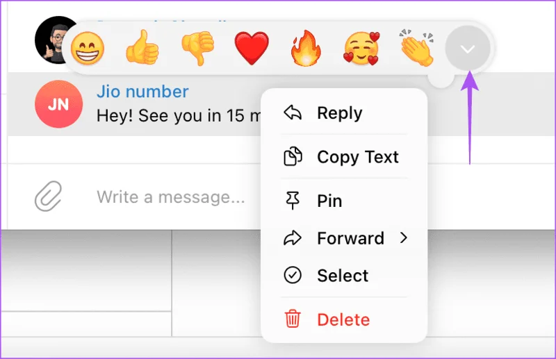 Comment utiliser les réactions aux messages dans Telegram sur mobile et ordinateur de bureau