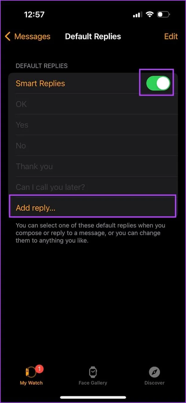 Comment désactiver les accusés de lecture pour Apple Watch uniquement