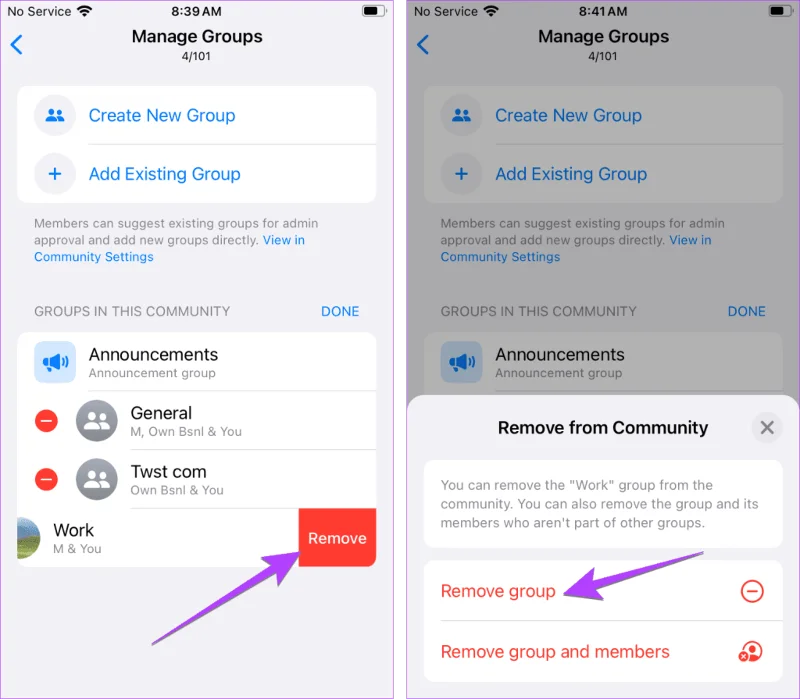 Come eliminare, disattivare o uscire dalla community di WhatsApp