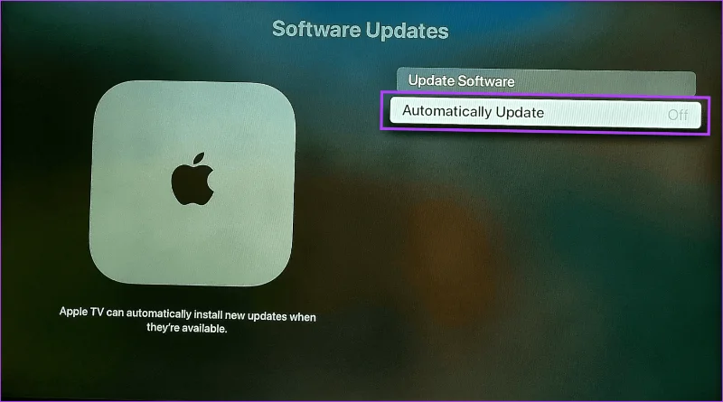 Come aggiornare il software e le app di Apple TV