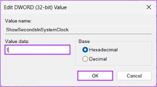 Cómo mostrar segundos en el reloj de Windows 11