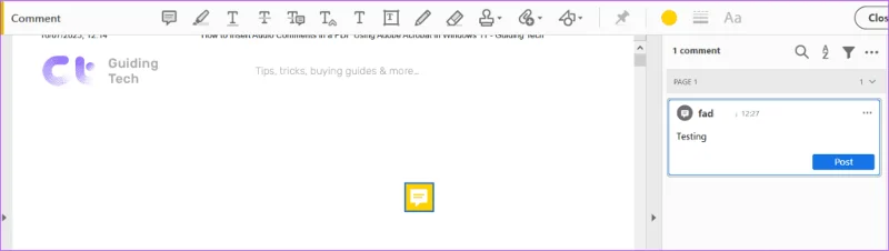Come modificare il nome dell'autore per i commenti in Adobe Acrobat