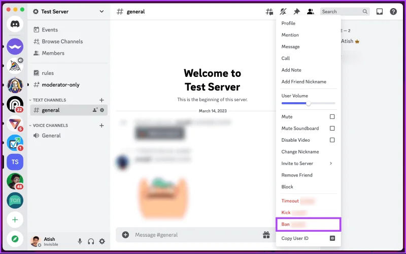 Come bannare o sbloccare qualcuno su Discord