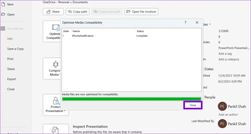 أفضل 7 إصلاحات لعدم تشغيل Microsoft PowerPoint الصوت على Windows