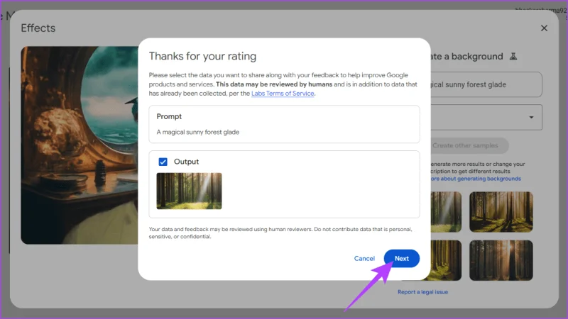 Come generare lo sfondo di Google Meet con Gemini AI