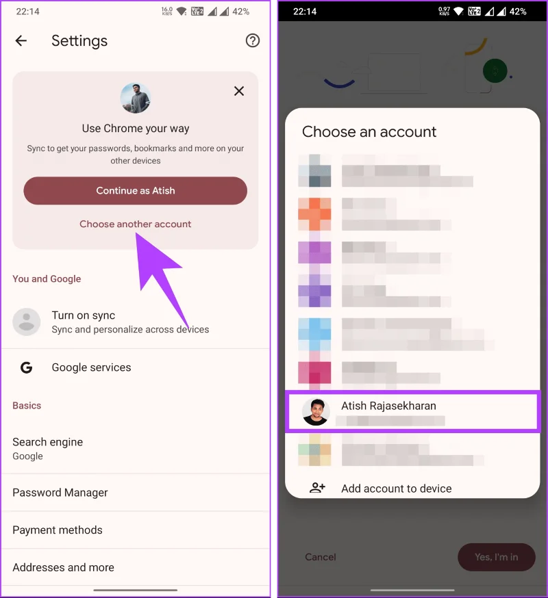 Comment changer de compte Google dans Chrome pour iOS, iPad et Android